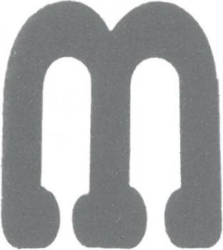 Bügelapplikation Reflex Buchstabe M  30x34mm